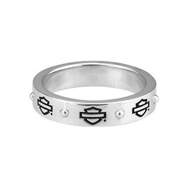 finition argent HDR0473 Harley-Davidson Femme Bling Filigrane Bar & Shield Ring finition argent HDR0473 Harley-Davidson Femme Bling Filigrane Bar & Shield Ring